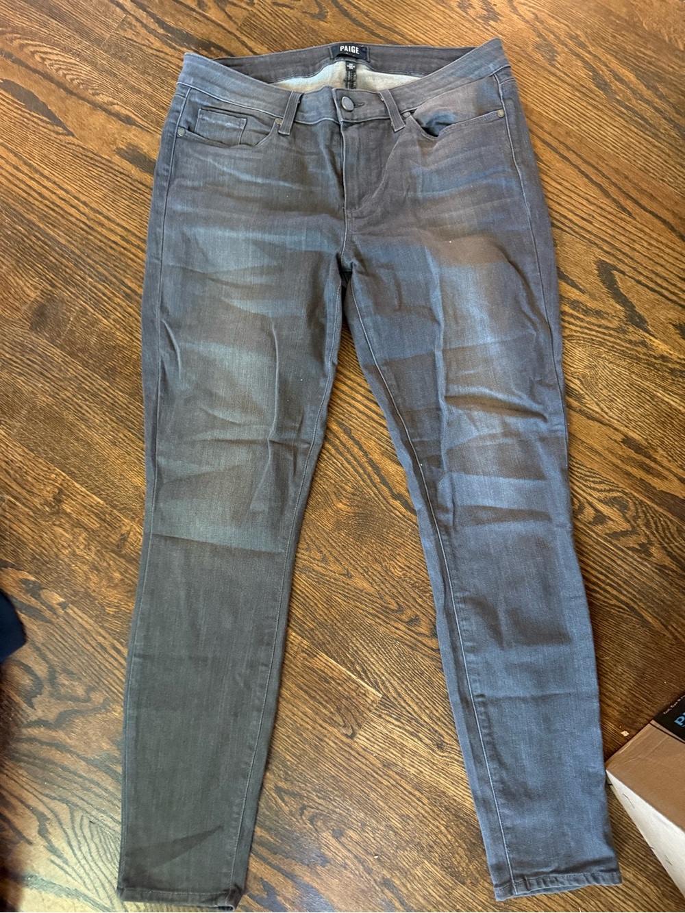 PAIGE Charcoal Gray Skinny Jeans